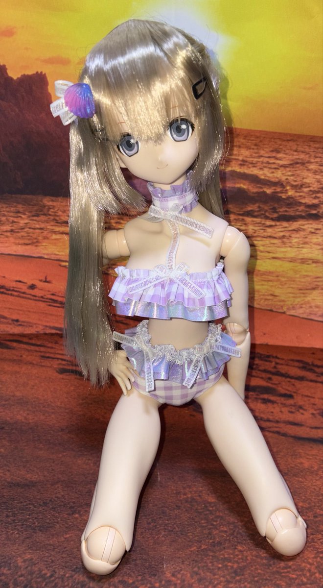 WAMU50063's tweet photo. ドールショウ戦利品、ももねころんさん@momonekoron の水着。
MDDサイズですが、オビツ48のルルナぬもバッチリ。
晴れてれば川辺に連れてくんだがな。 https://t.co/eZFDXh5mVL