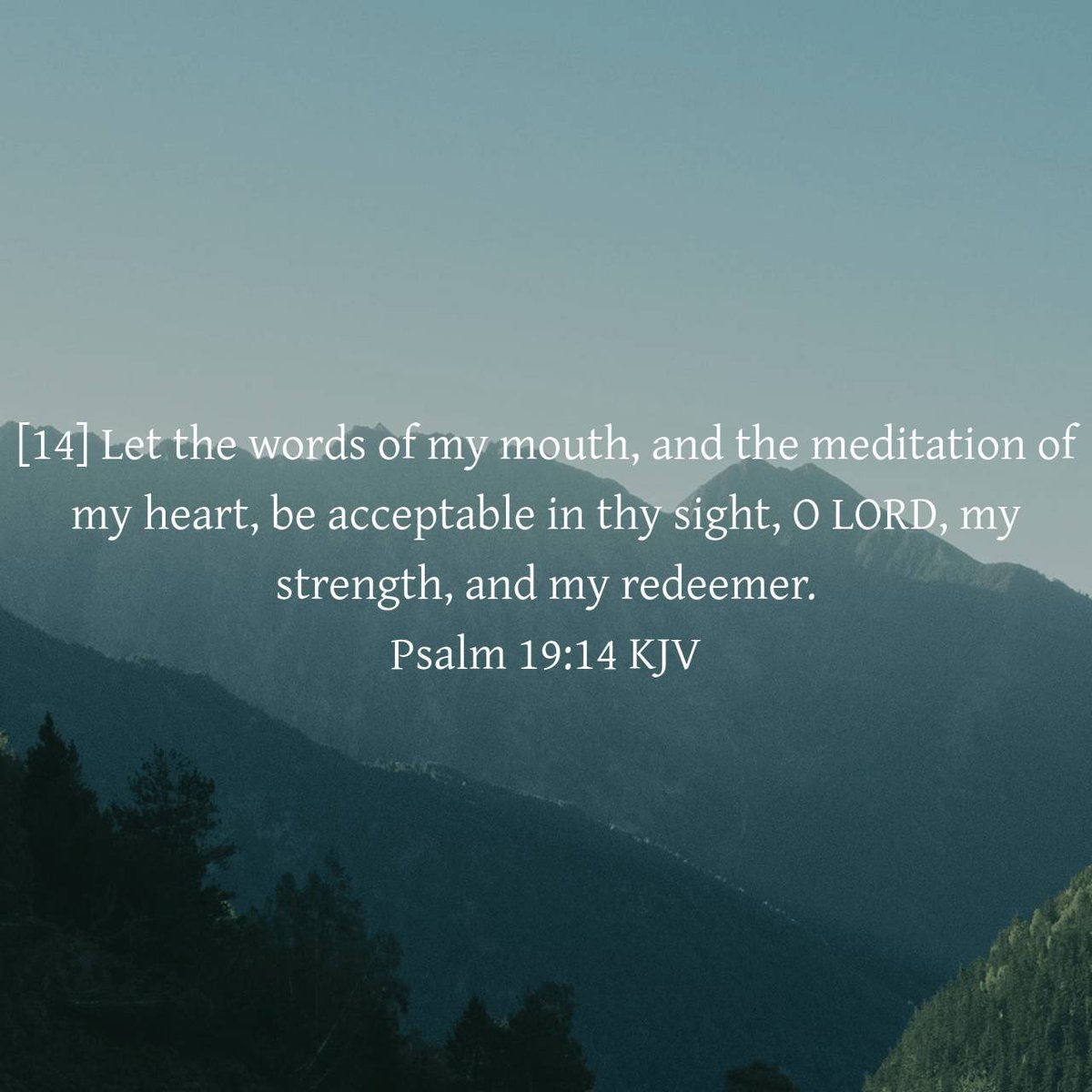 lisamabry's tweet photo. “Let the words of my mouth, and the meditation of my heart, be acceptable in thy sight, O LORD, my strength, and my redeemer.”
Psalm 19:14 KJV

https://t.co/7uW0UtjtV3 https://t.co/OcTex5kkrf