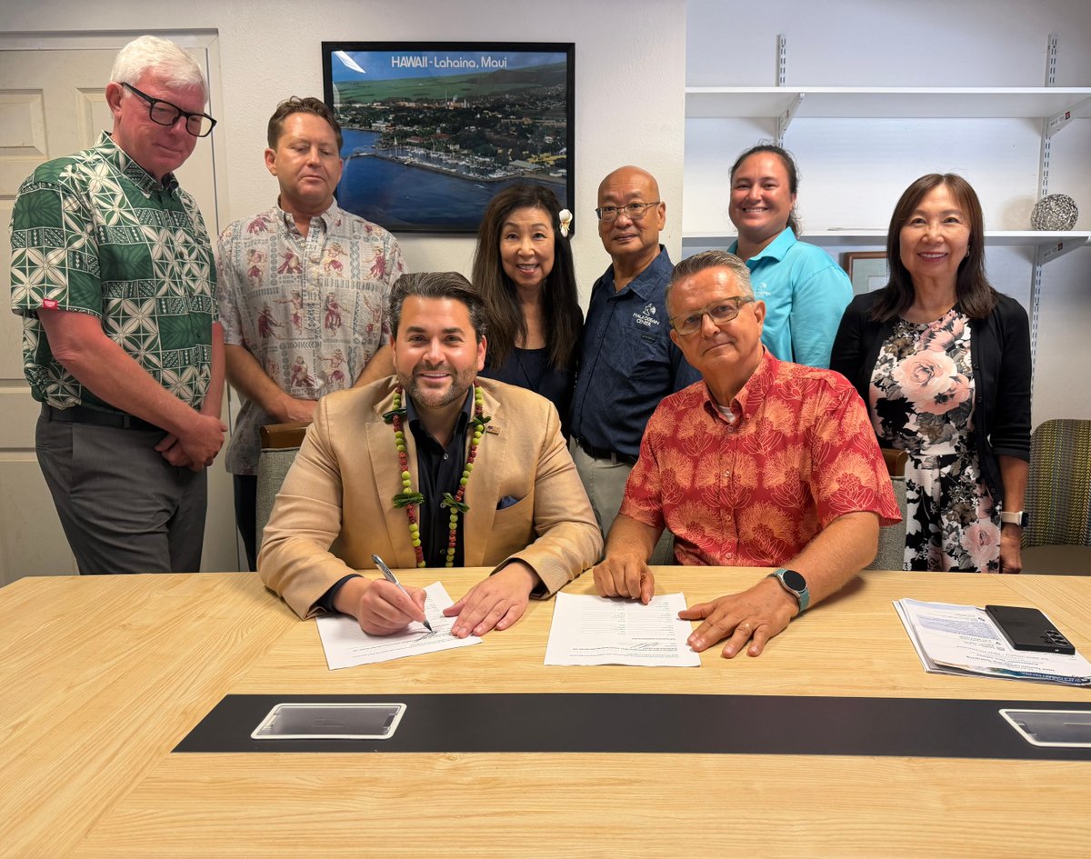 NickAdamsinUSA's tweet photo. Proud to sign the Memorandum of Collaboration and Understanding today here on Maui to advance two big goals: U.S. Customs and Immigration pre-clearance in Japan, and a direct flight corridor between Japan and Maui. 🇺🇸 🤝 🇯🇵 🌺 

Pre-clearance means Japanese visitors can clear U.S. entry before they board, so they arrive ready to enjoy everything Hawaii has to offer. That's good for tourism, good for local businesses, and good for the enduring friendship between our two nations.

Mahalo to the community leaders and partners who joined me today. This is the start of the work, and we're committed to seeing it through, from discussion to implementation. Maui deserves it. 🌴 ✈️