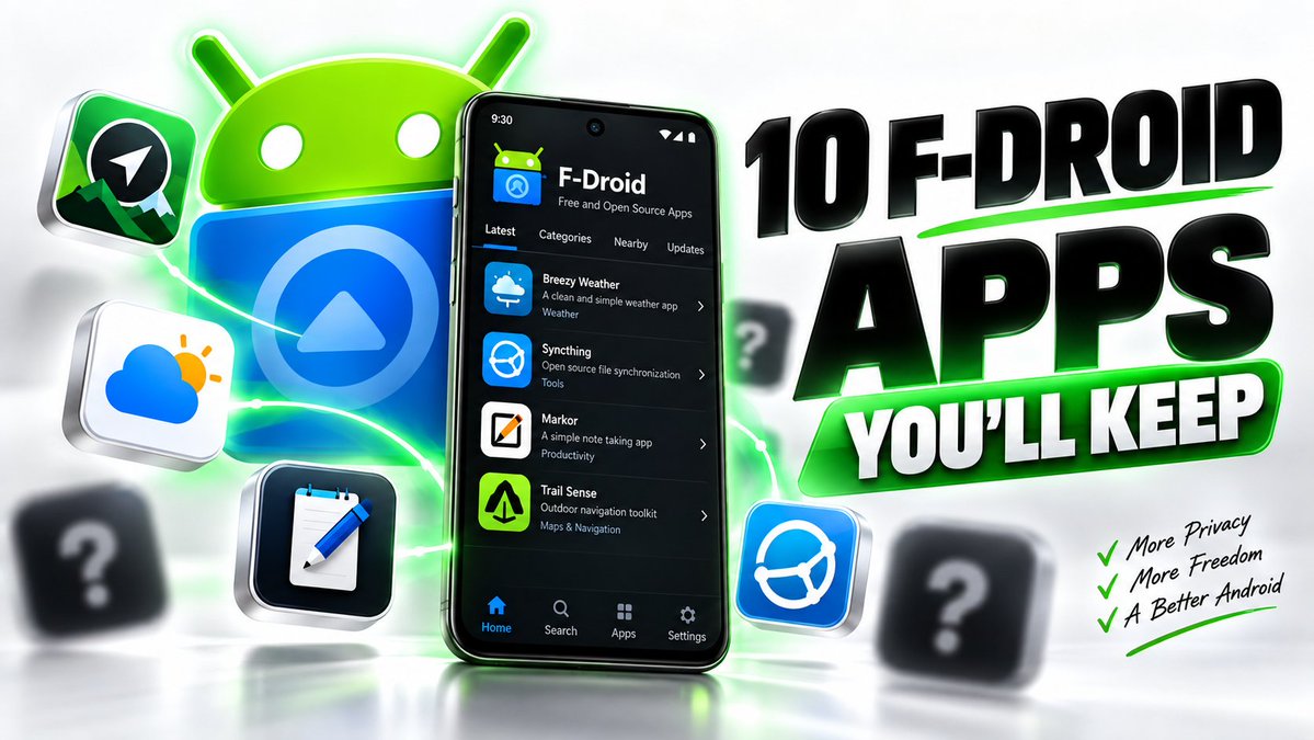 Techjunkie_Aman's tweet photo. Everyone recommends the same F-Droid apps.

These aren't those.

No NewPipe.
No Organic Maps.
No KeePassDX.

These are 10 hidden FOSS apps people install once... then wonder how they ever used Android without them.

Let's start. https://t.co/7gA2k6JZ20