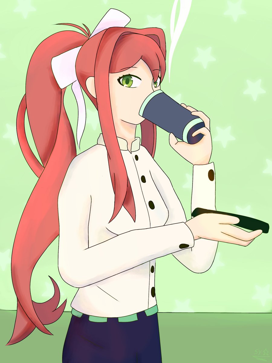 DriverKist's tweet photo. Happy birthday Monika ^^ #DDLCfanart #DDLC https://t.co/chxvKTsSy9