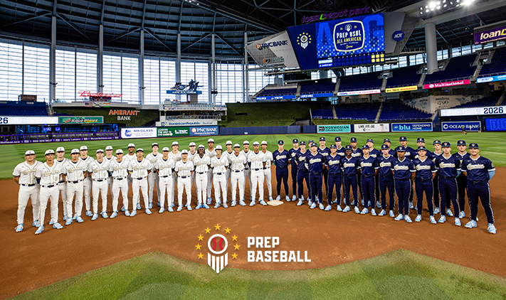 prepbaseball's tweet photo. From Malachi Butler’s two-out single in the eighth that plated the tying and go-ahead runs to Texas flamethrower George Ferguson striking out the side for the save, we look back at the memorable moments from the 4th annual Prep Baseball All-American Game. 🙌 #PBAAG26

📰: https://t.co/t8eXi0c1yN | @MizunoSportsUSA