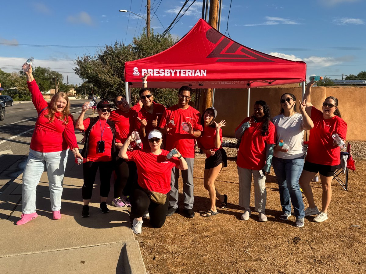 PresHealth's tweet photo. ❤️This weekend, 62 Presbyterian participants across 8 teams came together to support the American Heart Association and raise awareness for heart health. Thank you to the American Heart Association for bringing our community together, and to ABQ Ambulance for providing support . https://t.co/GNN4d3yew9