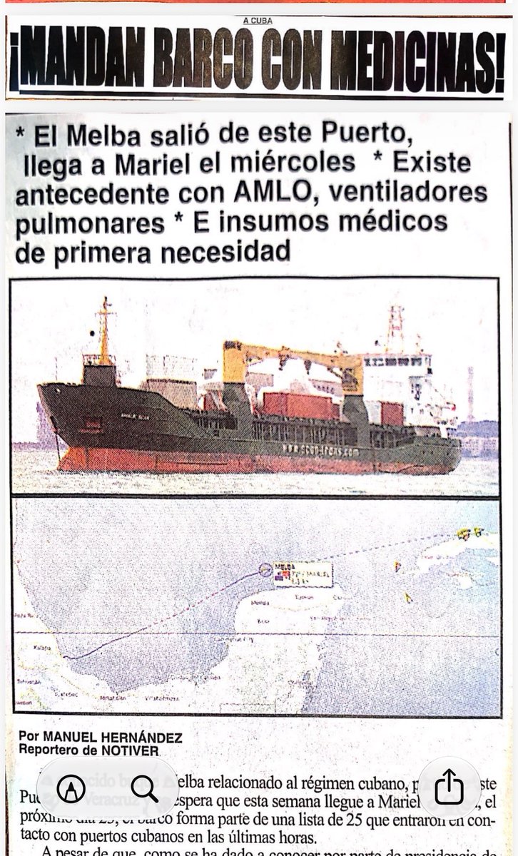 MaTere_Mendoza's tweet photo. ¿Por qué ocultan la carga de ayuda humanitaria a Cuba?
El que nada debe, nada teme, dicen por ahí.
Se dice, se rumora, se especula, que van medicamentos a bordo.
No hay pruebas pero tampoco dudas, y si ocultan la información, pues más. https://t.co/wWxZreypD8