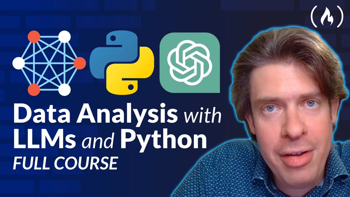 freeCodeCamp's tweet photo. Multimodal data analysis involves analyzing data from multiple sources - like audio, text, and images.

And you can use LLMs and Python to do this. 

In this course, you'll learn about text classification, image analysis, audio processing, and more.

https://t.co/f41dHEiX1U https://t.co/MR1ANdVdSp