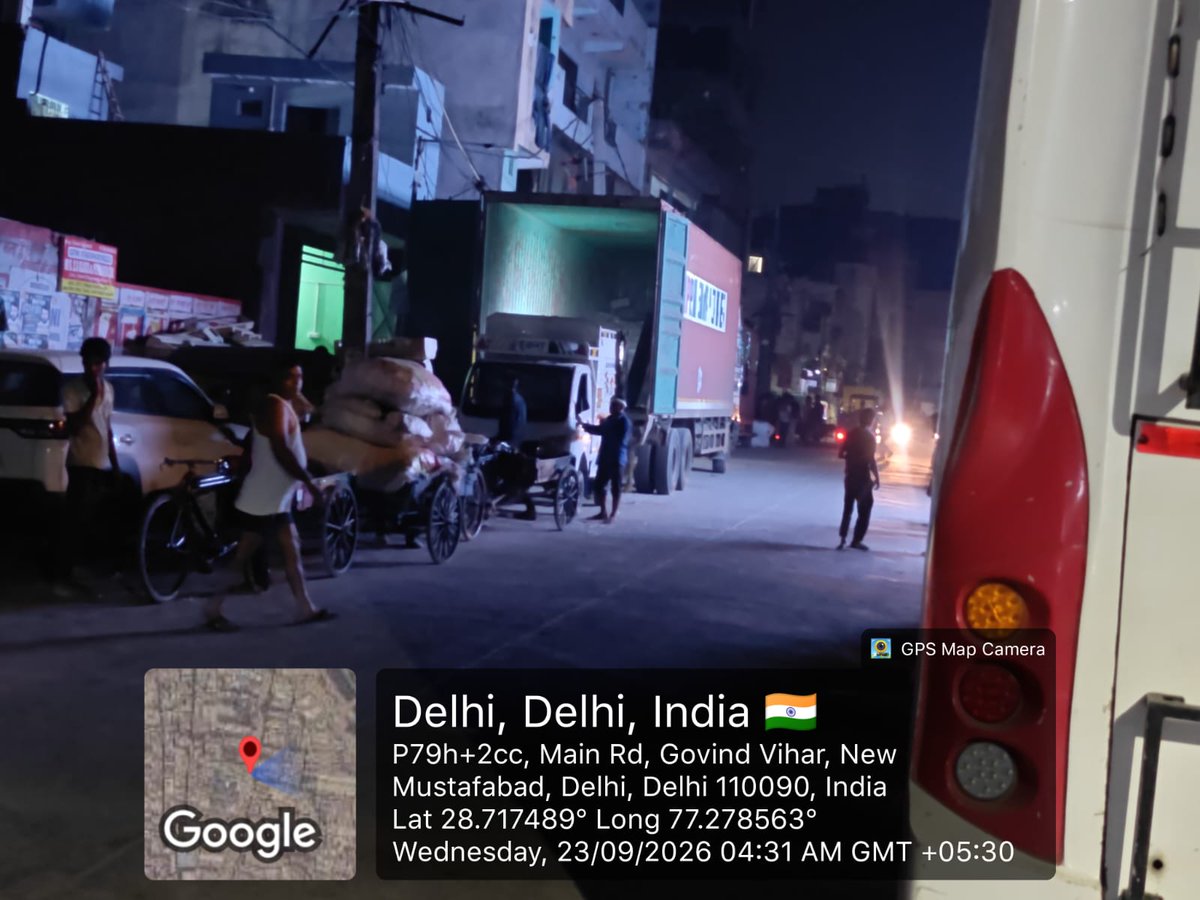 advnagendra87's tweet photo. #BrijpuriRoad #NorthEastDelhi #Gokalpur #Mustafabad #NoisePollution #AirPollution #IllegalScrapMarketResidents of Brijpuri Road, Delhi-110094 (50-ft public main road, North East Delhi / Gokalpur–Mustafabad) are facing an illegal midnight scrap market on the carriageway.From after midnight to 6 AM, 12–16 tyre trucks from across India load and unload scrap on the public road. The scrap is then processed by burning, causing further noise and air pollution. This has made the neighbourhood almost uninhabitable. Schoolchildren preparing for mid-term exams cannot sleep. This is happening in full public view. No effective action so https://t.co/SytuMfKKVO Jan Sunwai complaint already filed: 40057260004113.Requesting ground report / night check on illegal scrap trade on a public road, burning of scrap, noise and air pollution, and encroachment.
@IndianExpress @ieDelhi @ThePrintIndia @htTweets @JagranNews @timesofindia @TOIDelhi