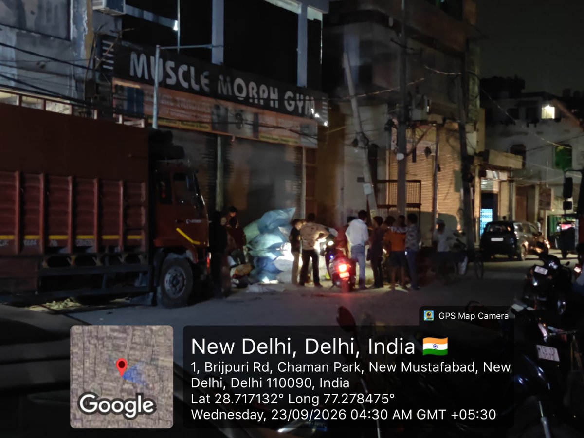 advnagendra87's tweet photo. #BrijpuriRoad #NorthEastDelhi #Gokalpur #Mustafabad #NoisePollution #AirPollution #IllegalScrapMarketResidents of Brijpuri Road, Delhi-110094 (50-ft public main road, North East Delhi / Gokalpur–Mustafabad) are facing an illegal midnight scrap market on the carriageway.From after midnight to 6 AM, 12–16 tyre trucks from across India load and unload scrap on the public road. The scrap is then processed by burning, causing further noise and air pollution. This has made the neighbourhood almost uninhabitable. Schoolchildren preparing for mid-term exams cannot sleep. This is happening in full public view. No effective action so https://t.co/SytuMfKKVO Jan Sunwai complaint already filed: 40057260004113.Requesting ground report / night check on illegal scrap trade on a public road, burning of scrap, noise and air pollution, and encroachment.
@IndianExpress @ieDelhi @ThePrintIndia @htTweets @JagranNews @timesofindia @TOIDelhi