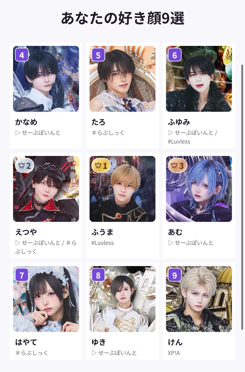 shiro2ya's tweet photo. 悩むのめちゃくちゃ疲れました🥹
実は、1位と2位は同じくらい好き https://t.co/HRWoqhj5GM