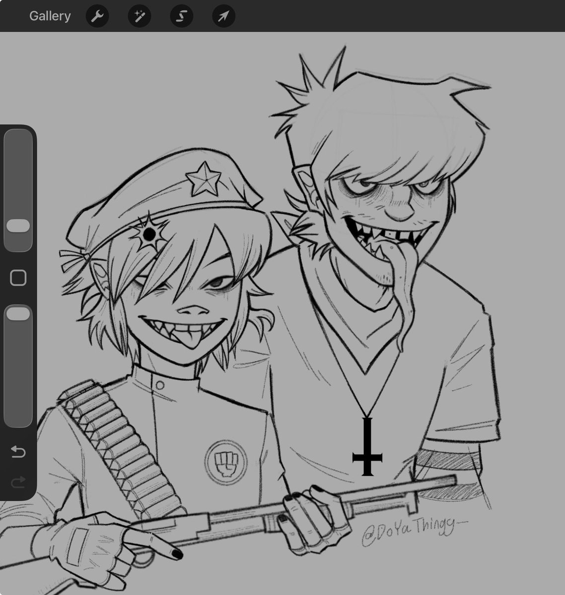 doyathingg_'s tweet photo. Like father like daughter
#gorillaz #plasticbeach #murdocniccals #cyborgnoodle https://t.co/oSuYnXF2PM