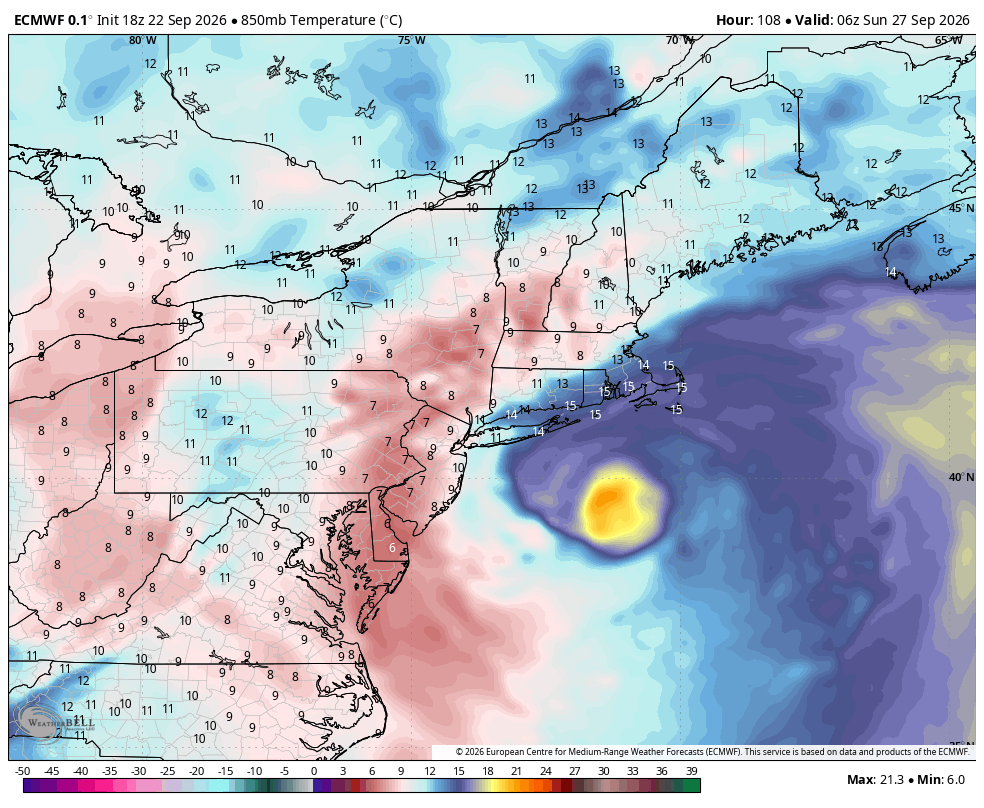 BigJoeBastardi's tweet photo. 18Z run: warm spot 700, 850, 925 with ragged eye on simulated cloud shot.  at the least a subtropical storm worthy of classification if it verifies. What is needed is a recon to show the structure so we can match it again with other features that were classified.  At https://t.co/Xjc3ch70TW