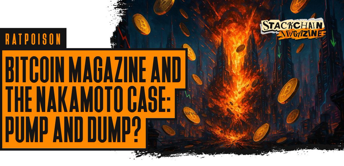 Stackchainmag's tweet photo. There were questions  on our seventh issue IPO7⁉️

Bitcoin Magazine and the Nakamoto Case: Pump and Dump? 🚨📈📉
by @RatPoisonaut

Now we have them online too , check out our website 

#memes
#stackchainmagazine
#stackchain
#bitcoinart
Link below 👇 https://t.co/ff5AUDeva3