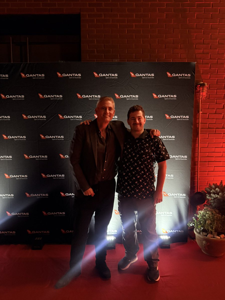 ClintPHenderson's tweet photo. Qantas announced launch of non-stop New York to Sydney service with a big party in New York tonight. Tickets for the inaugural service are set to go on sale in August of next year with flights beginning mid 2028! @thepointsguy @Qantas #ProjectSunrise https://t.co/FIBLhRZGed