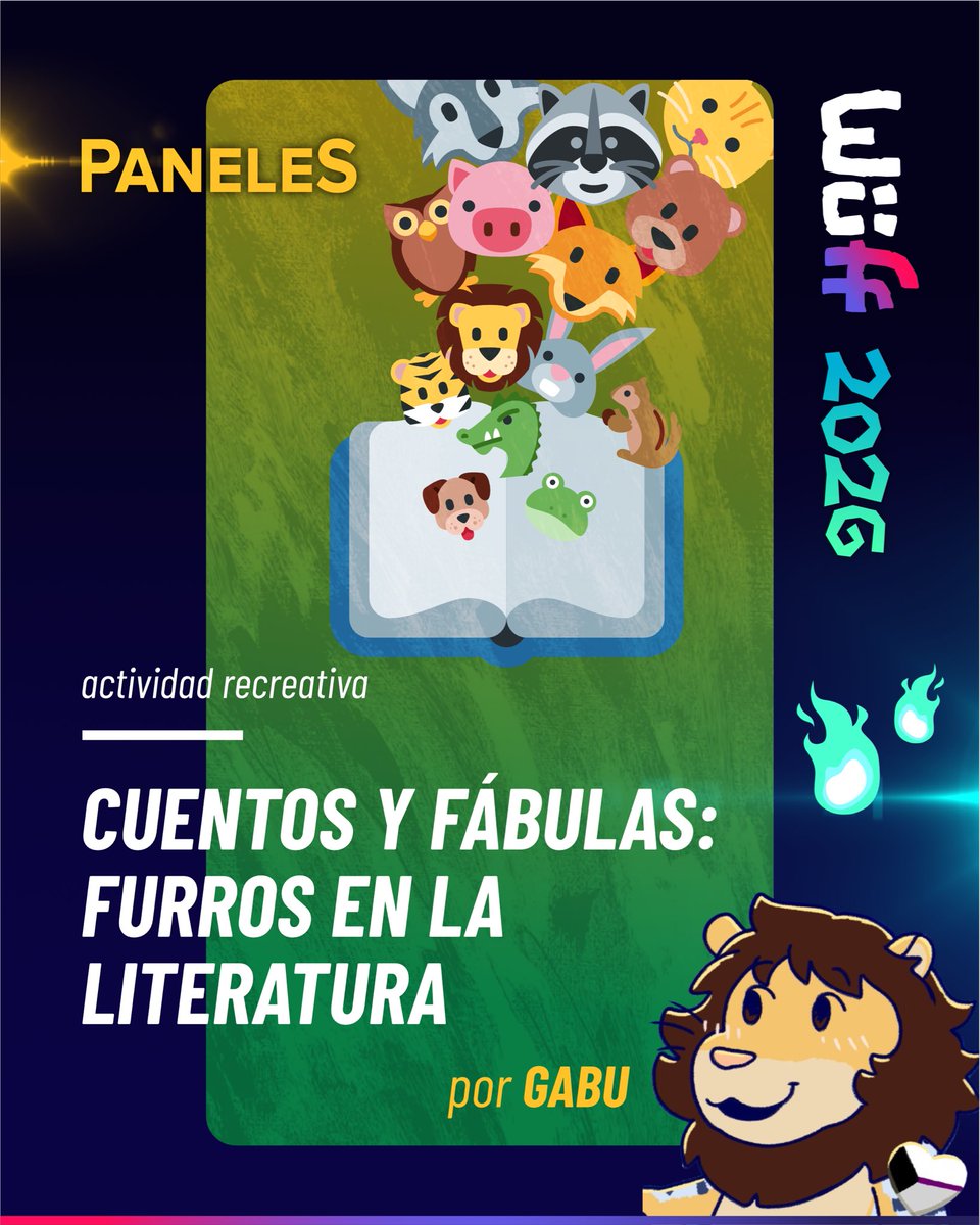 WuellasPro's tweet photo. [EN] More great PANELS wait for you at Wüff 26’: Cars, Chiptune, Fables and the Fur Raymi! 🦊🧠🎤

🎟️ https://t.co/o5bOwqp9ex 🎟️

[ES] Más PANELES bacánes te esperan en Wüff 2026: Autos, chiptune, Fábulas y la Fur Raymi! 🦊🧠🎤

#furcon #furry #wuff https://t.co/nv7QKEszYy