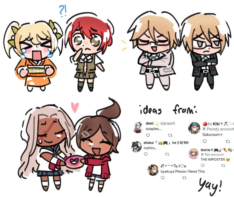 vastskates's tweet photo. part 1 because i got way more replies than i expected!!! 🥹 #danganronpa https://t.co/NnRNvI3qCu