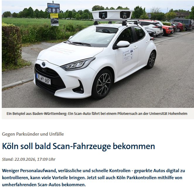 PeterBorbe's tweet photo. Es sind die kleinen Schritte, die uns Stück für Stück in einen Orwell-Überwachungsstaat bringen: In Köln will man jetzt Scanfahrzeuge für Parkkontrollen zu testen. Durch eine neue Gesetzgebung haben Kommunen seit Juli in Deutschland die Möglichkeit, digital unterstützte Kontrollen einzuführen.
Hier zeigt sich eine ganz neue Gefahr von KI, die nicht von wildgewordenen Skynets ausgeht, sondern von Menschen, die diese Technologie einsetzen: Staatliche Akteure werden KI gegen ihre eigenen Bürger einsetzen, um sie zu überwachen und zu kontrollieren, wo es nur geht.
https://t.co/VpcQRK8vR8