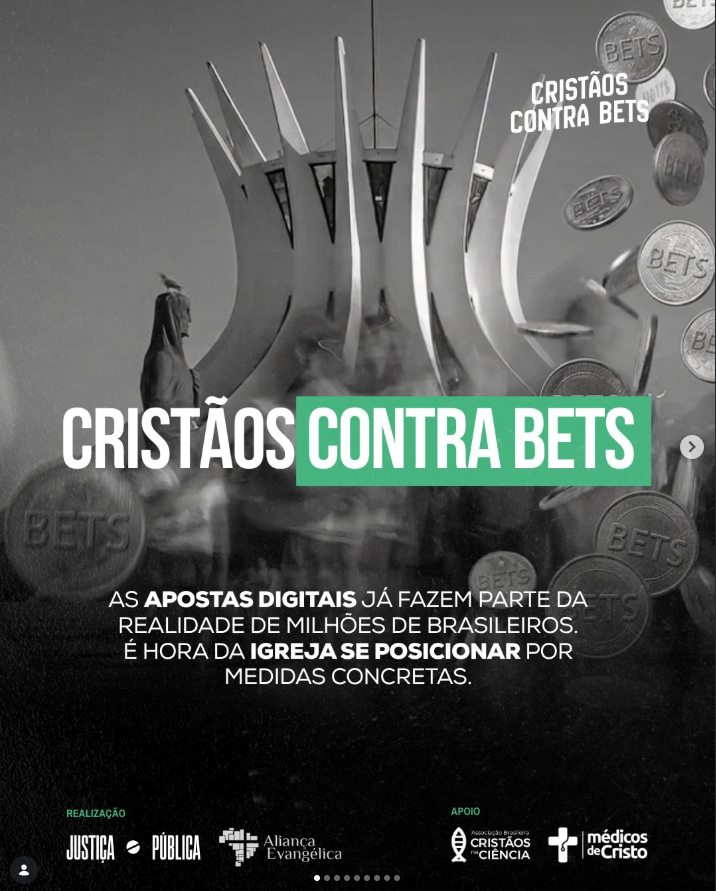 matheusnobrga's tweet photo. CRISTÃOS CONTRA BETS 🚫

Assine o abaixo-assinado! 

O Justiça Pública, juntamente com a Aliança Evangélica, Associação Brasileira de Cristãos na Ciência e Médicos de Cristo mobilizam os cristãos a se levantarem contra o problema das bets! 

➡️ https://t.co/gfM7LnYcG8 https://t.co/ONY42mMab9