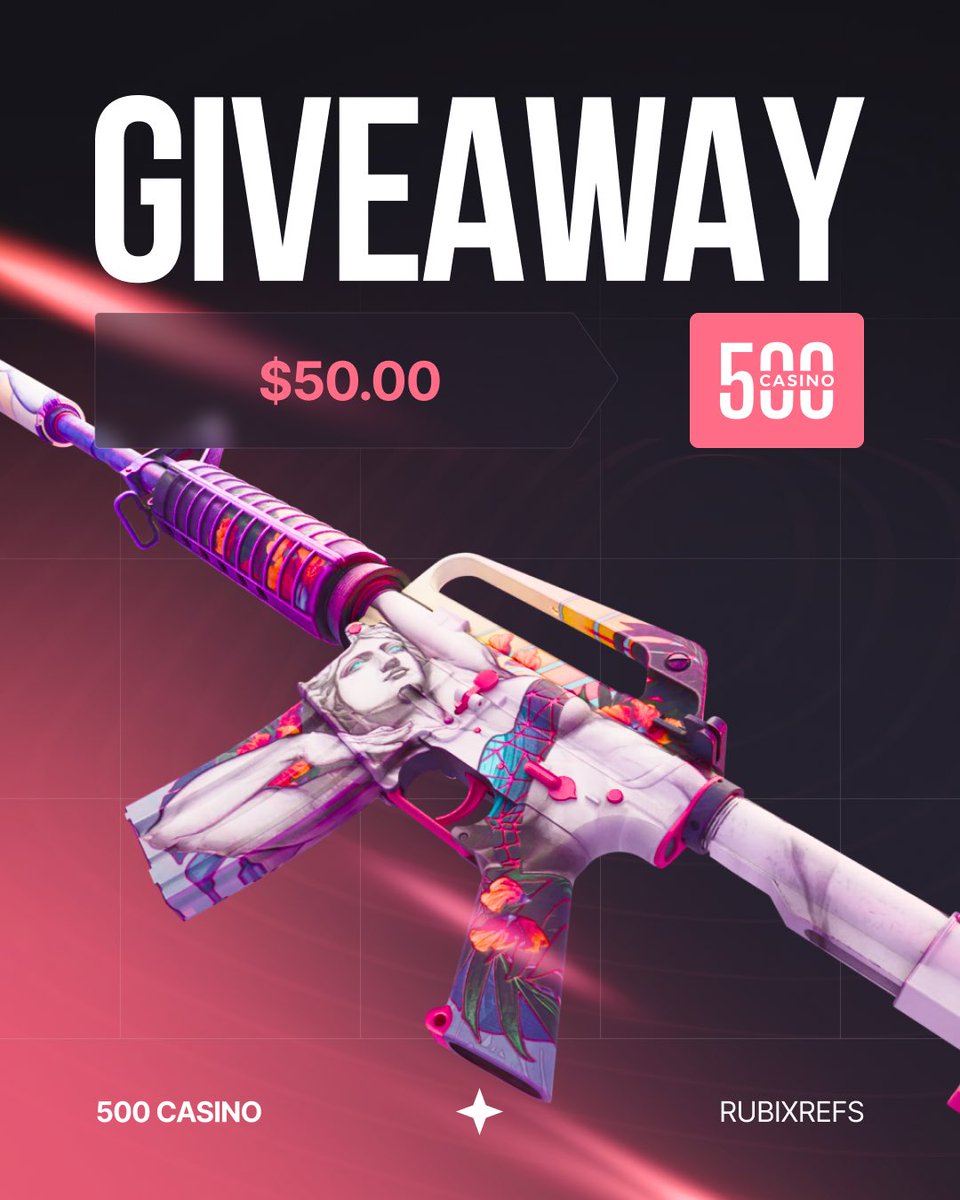 RubixRefs's tweet photo. 🔥$50 Giveaway For 1 winner! (Site Balance)

☑️ Follow me @500Casino
☑️ Retweet &amp; Like 
☑️ Tag friends

Ends in 5 days! https://t.co/uRdVJRaRXl