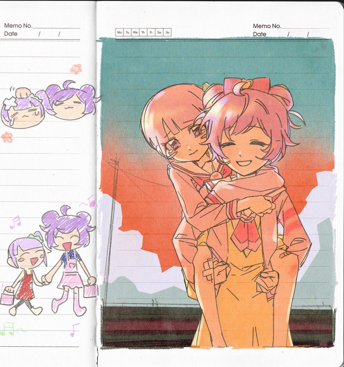 seallikepotato's tweet photo. #プリパラ #真中姉妹 
夕暮れのなかでlovemeloveme https://t.co/v4h1tvxrg3