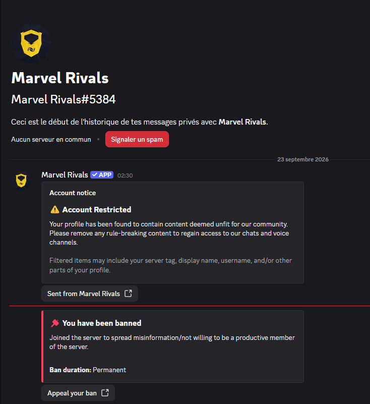 Benzouz__'s tweet photo. AHAHAHHAA ZIONIST SERVER #MarvelRivalsㅤ https://t.co/gfiqnGDF15
