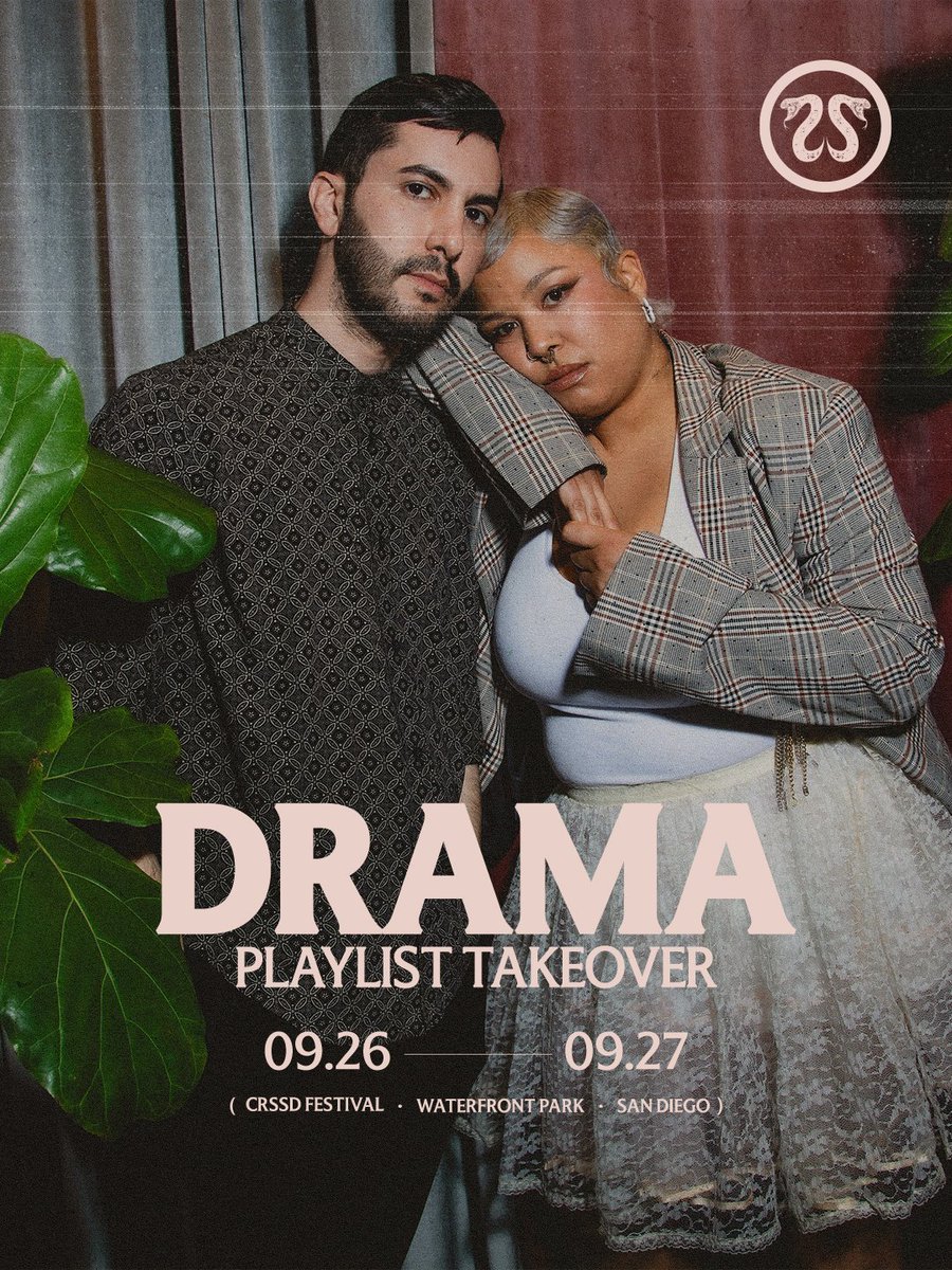 crssdfest's tweet photo. On repeat with @TheDramaDuo 🎧

Via Rosa + Na’el Shehade take over the CRSSD playlist with a handpicked selection of tracks inspiring their world, ahead of their return to Waterfront Park this weekend 🌿

Press play → https://t.co/J3UZtgwTai https://t.co/VwlZOojqgE