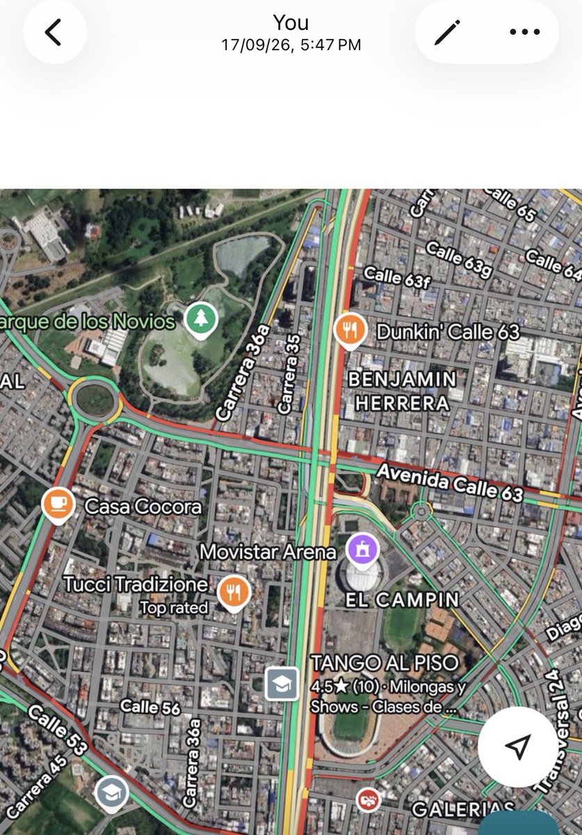 jbravoing's tweet photo. @vidjcb @dhidalgo65 Aquí está la del antes, Este pantallazo fue tomado el 17 de septiembre a las 5:47 PM previa a la instalación de la intersección semaforizada y que evidencia una mayor congestión que la de ayer y hoy en el mismo periodo. https://t.co/lTh1pkDprO