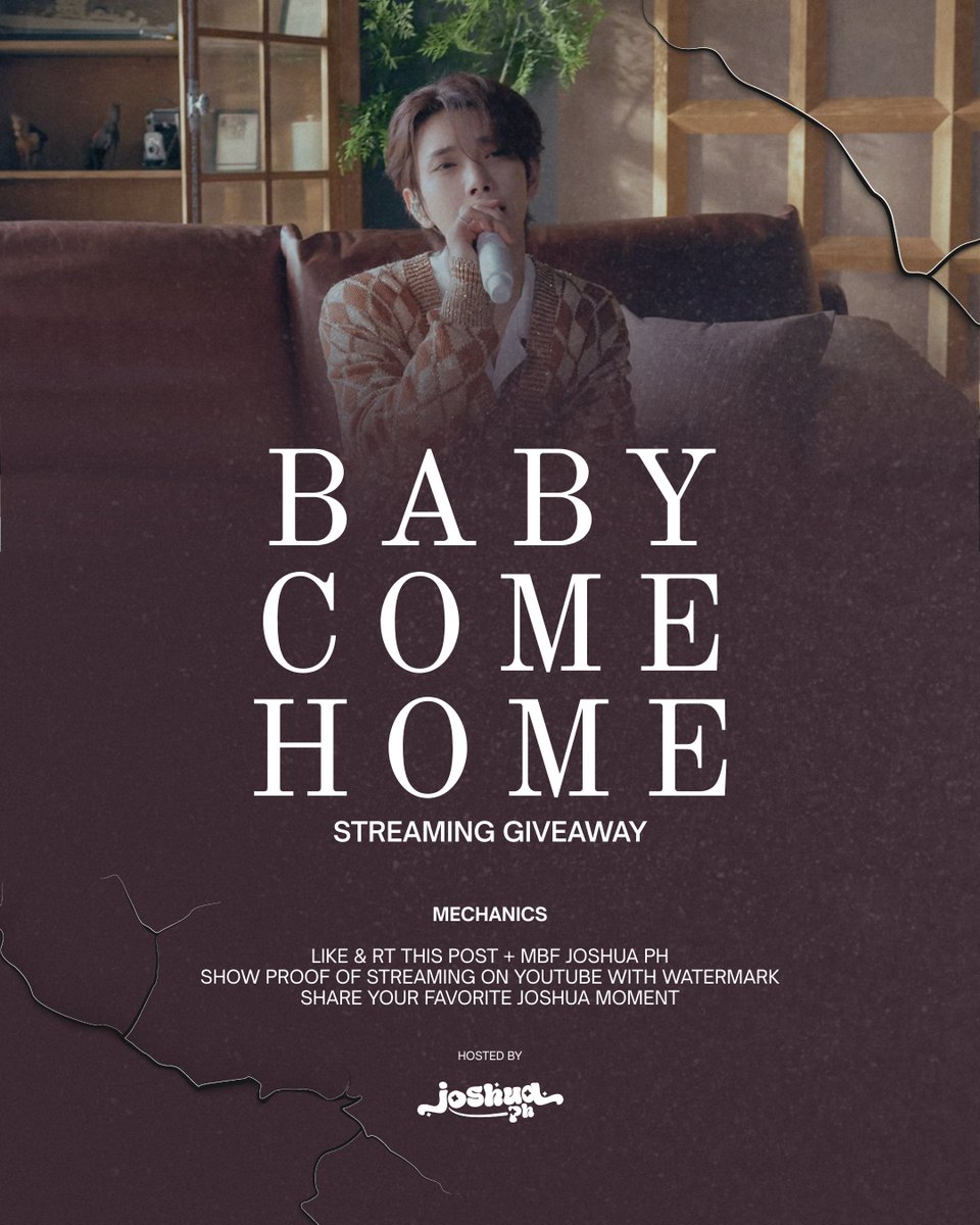 jisoohong_ph's tweet photo. STREAMING GIVEAWAY TIME! 🎵

Let's stream #JOSHUA_BabyComeHome while we get read for JxJ's debut & new music from JOSHUA 🩵

★ Win these prizes!
— 1 winner of JxJ's first mini album #DREAMSCAPE
— 2 winners of JOSHUA goodie bags (with random fan-made & official items)

★ Guidelines
— Like & rt this post, follow @jisoohong_ph 
— Show proof of streaming Baby Come Home on Youtube (with watermarks)
— Attach your proof & share your favorite JOSHUA moment in the caption!

★ Requirements
— Private, giveaway, new, and/or empty accounts are not eligible
— Open to PH CARATs & JSSS only