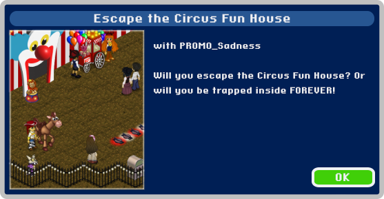 MyVMK's tweet photo. "Escape the Circus Fun House" with PROMO_Sadness begins in just 30 minutes! (1:00 PM EST) Will you escape the Circus Fun House? #MyVMK #VMK #Disney #Nostalgia https://t.co/xzTQa7zDZU