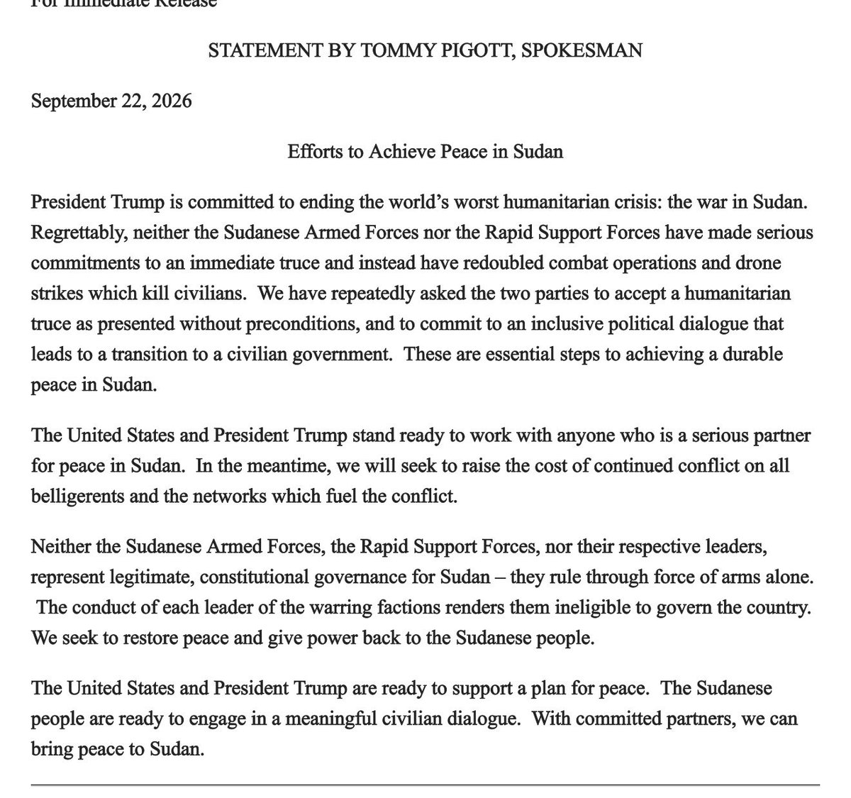 HibaNasr's tweet photo. ‼️ ‼️Posting this news late on Sudan, but for the US to say that it is ready to work with a serious partner to justify denying Sudanese Armed Forces Commander Al Burhan a visa, in the context of what is currently happening, is telling . https://t.co/qIceudJymN