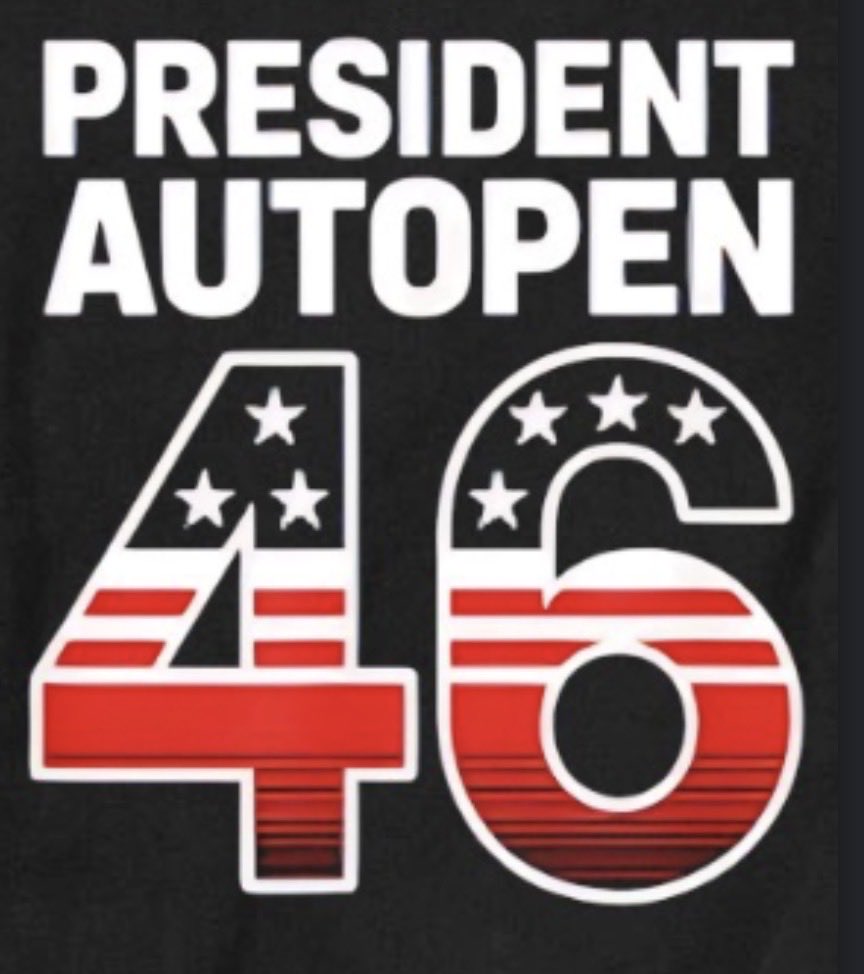 ekcm4USA's tweet photo. @ag_0012 46th the Autopen. https://t.co/de2NSuZc15