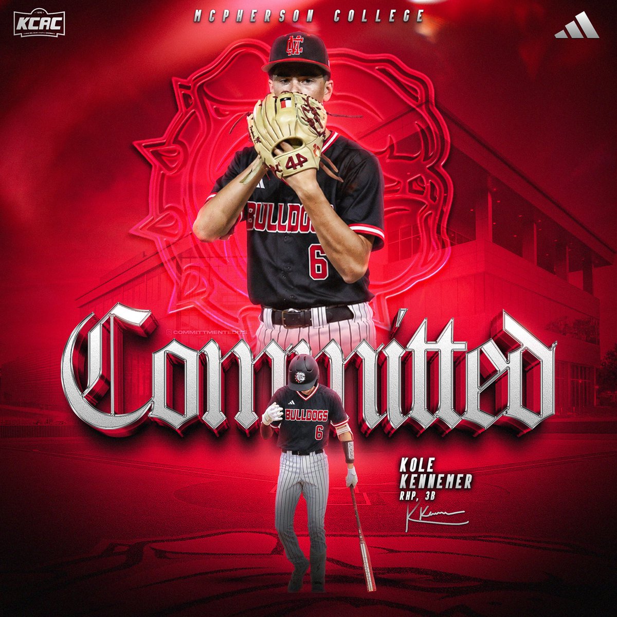 ko13508's tweet photo. I am beyond thankful and excited to announce my commitment to McPherson College.  

Go Bulldogs!!  #skodogs 
@bchipsunited @McPhersonBSB @ChildressKolton @NeckBaseball https://t.co/lmcwidSrHQ