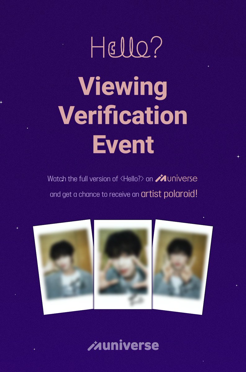 muniverse_io's tweet photo. [#Hello] Watch Verification Event OPEN 💓

Watch <Hello?> on Muniverse and
grab a signed Polaroid from #Inhu !

🕹️ How to Participate
① While watching <Hello? EP.17 Inhu> on Muniverse, capture your ✨favorite scene✨
② Post it with hashtags #여보세요_인후 #Hello_Inhu + comment & quote RT 💌
③ Follow the official Muniverse X account to complete your entry!

📌 Event Period
September 23, 2026 (Wed) 6PM ~ September 29, 2026 (Tue) 5PM (KST)

※ For more details, check the image below and the Muniverse event page
👉 https://t.co/cv5hItFRBH

#여보세요 #Hello #MBC #KPOP #Muniverse #뮤니버스
#인후 #Inhu #튜넥스 #TUNEXX