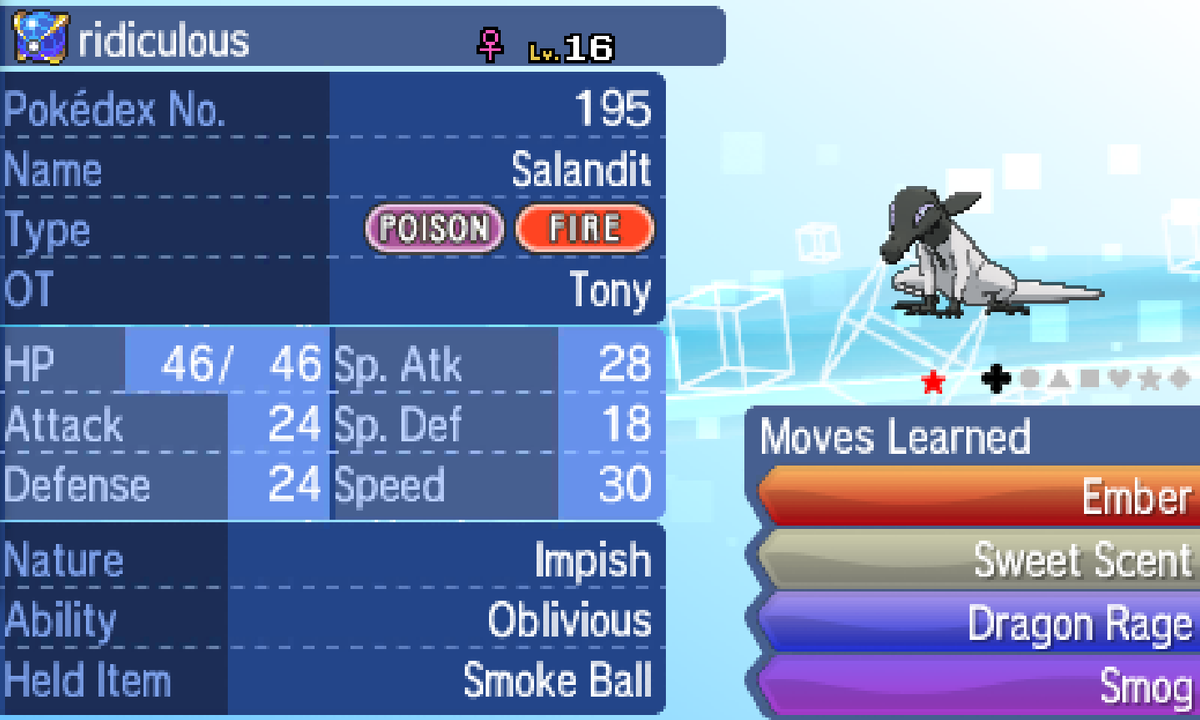 SirToastyToes's tweet photo. It keeps getting worse she also has the Hidden Ability which was another 15% roll...

By my estimate this all combines to be about a 1/291,200 encounter... https://t.co/dv0Cr8xISN
