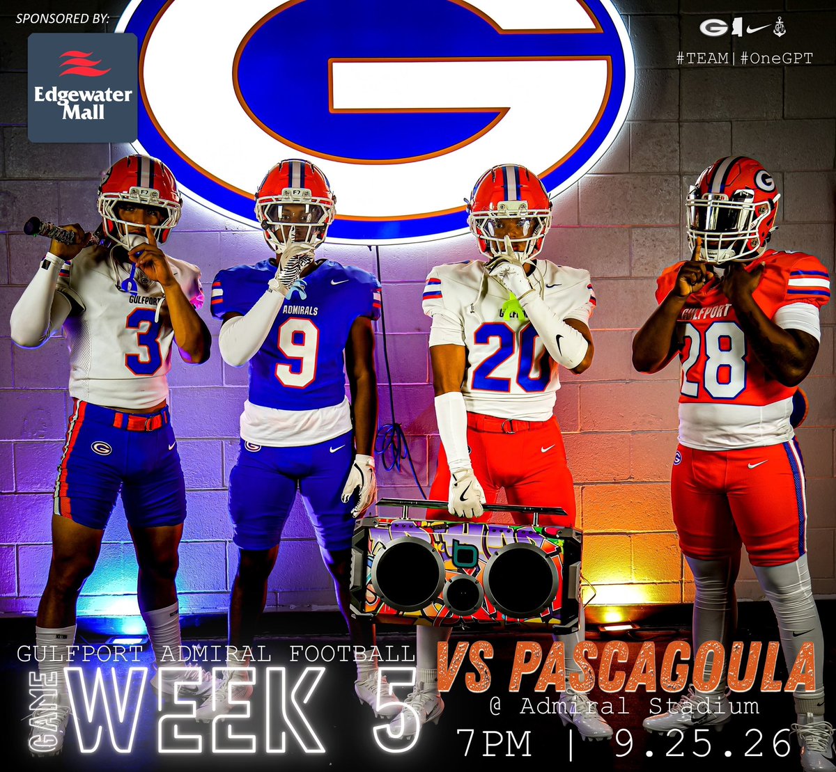Gulfport_FB's tweet photo. Familiar opponent.  Familiar face.  101st meeting on deck!

#Hooyah | #OneGPT | #TEAM ⚓️🟧🟦 https://t.co/HEeEiSX70z