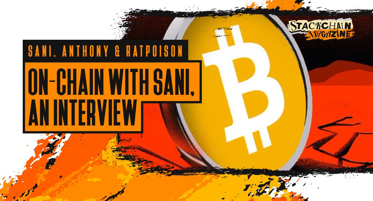 Stackchainmag's tweet photo. Meet @SaniExp from Timechain Index 📉📈👀
Find out what transparency in on-chain data is ...
Interview with @AnthonyDessauer &amp; @RatPoisonaut 
#memes
#stackchainmagazine
#stackchain
#bitcoinart
Link below 👇 https://t.co/NGAKCcxiFf