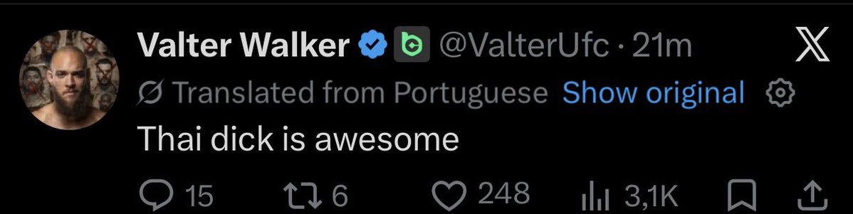 MarioSilva2711's tweet photo. @ValterUfc Que isso Valter🫣 https://t.co/ftg3EJhTyV