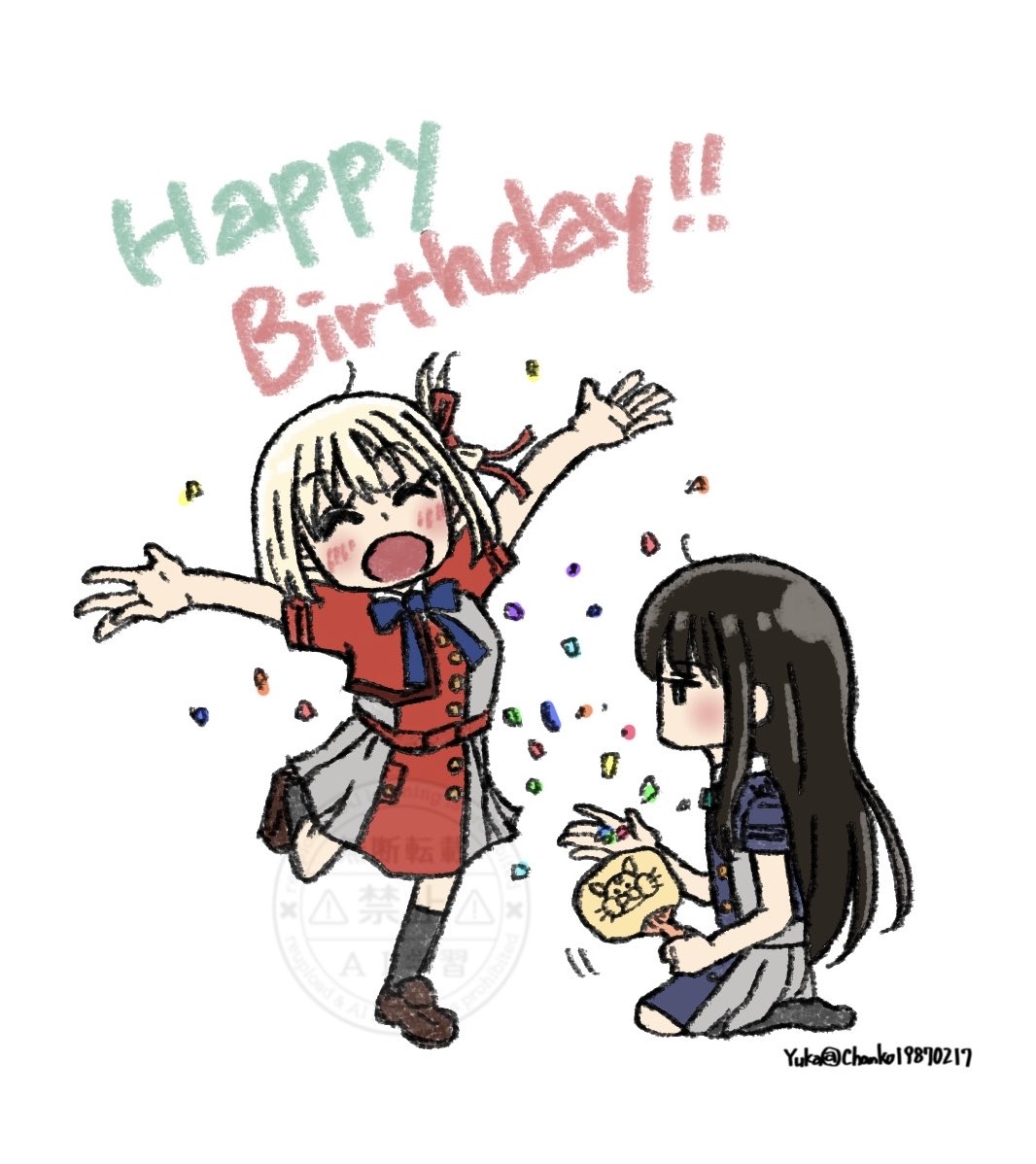 Chanko19870217's tweet photo. 千束さん、お誕生日おめでとう😊🎉
新作待機継続中だよ🫡
#錦木千束生誕祭2026 
#リコリコ https://t.co/Xia4QgHfW5