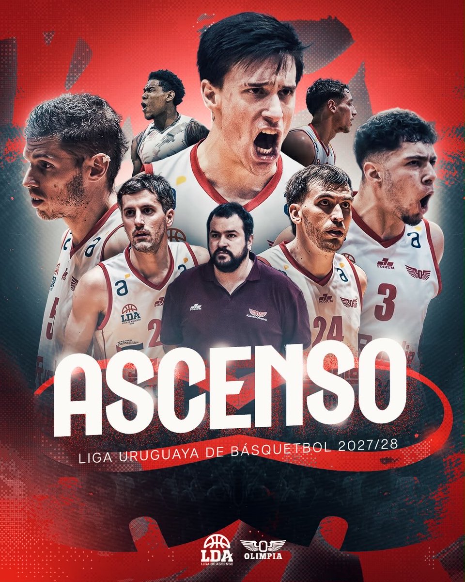 LDA_Uy's tweet photo. ⬆️ 𝗔𝗦𝗖𝗘𝗡𝗦𝗢

Olimpia jugará la @LUB_Uy 2027/28. ¡Felicitaciones! 

#LDA🏀 https://t.co/DEJK1jRBFw