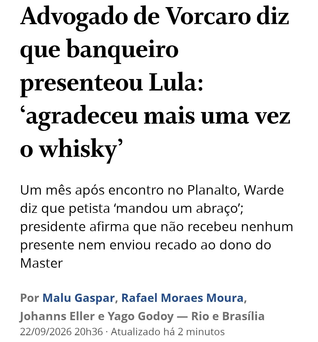 kimpaim's tweet photo. Que bomba maravilhosa.

Lula é Master, Lula é Moraes. https://t.co/r4KxvjGdDz
