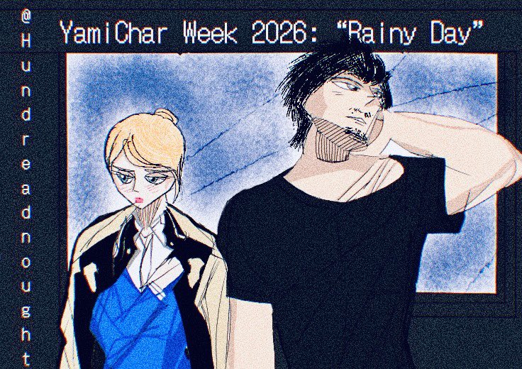 hundreadnought's tweet photo. YamiChar Week 2026: “Rainy Day” 🖤🌹🌧️ #YamiCharWeek26 #YamiChar #BlackClover https://t.co/NOevH2NUrC