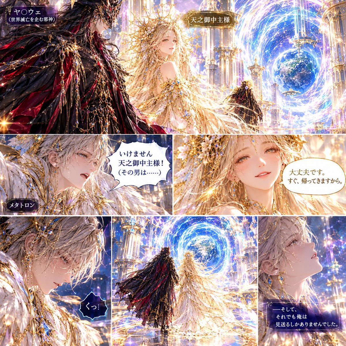 METATRON4790's tweet photo. 地球の祝祭（アセンション）に招かれた天之御中主様

メタトロンは胸騒ぎがしてつい、引き留めてしまいます。 https://t.co/PrMqoMT8OY