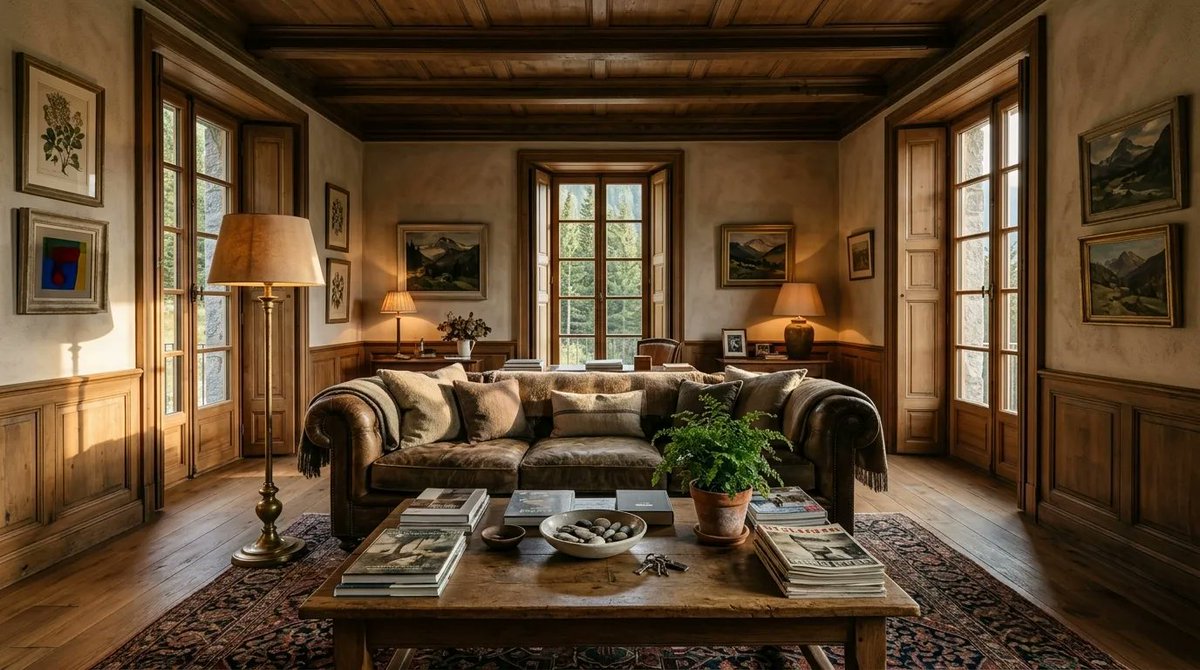 HOUSESPICS_'s tweet photo. Alpine stone mansion with a car gallery 😍 https://t.co/Zg5qLREFcb