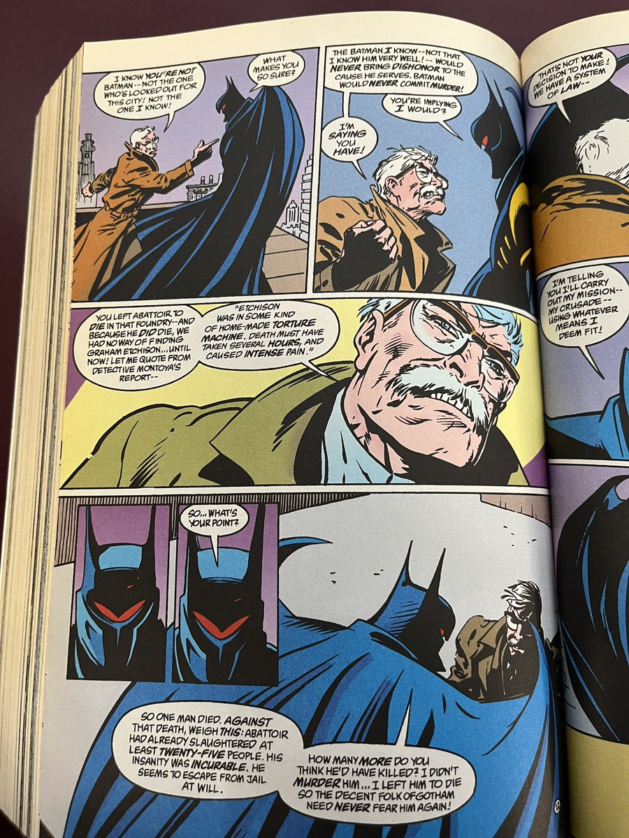 conte37211's tweet photo. I finished reading Batman KnightFall: KNIGHTQUEST. I really enjoyed this one and it was interesting seeing Azrael’s descent into villainy culminate in him giving into the system that’s corrupted his mind throughout the comic. I can’t wait to read KNIGHTSEND. #batmanknightquest https://t.co/qOcdOr3mGK