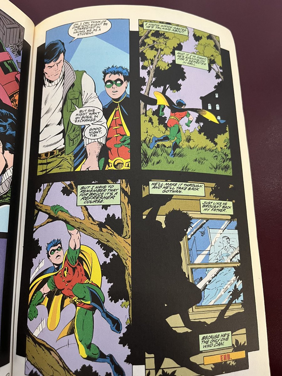 conte37211's tweet photo. I finished reading Batman KnightFall: KNIGHTQUEST. I really enjoyed this one and it was interesting seeing Azrael’s descent into villainy culminate in him giving into the system that’s corrupted his mind throughout the comic. I can’t wait to read KNIGHTSEND. #batmanknightquest https://t.co/qOcdOr3mGK