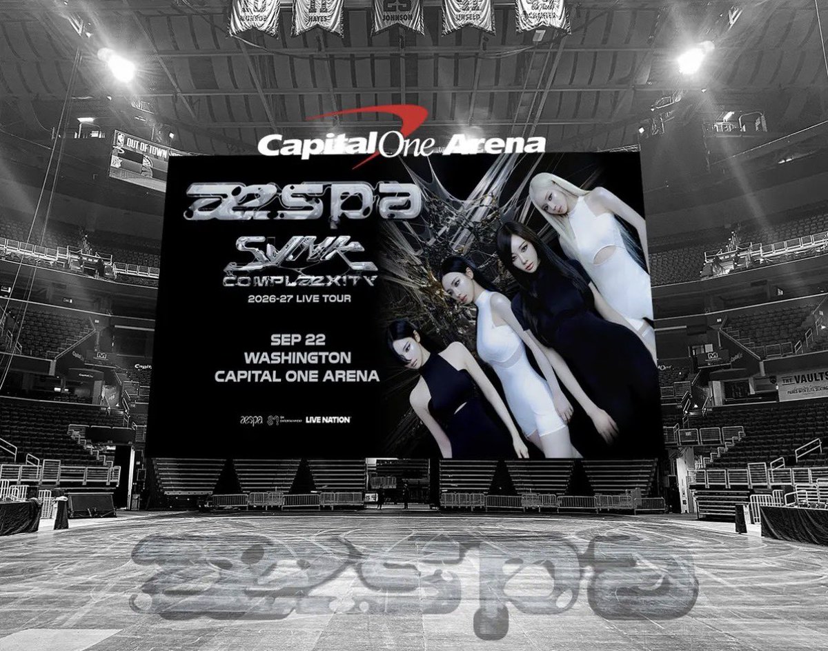 aespatouring's tweet photo. AESPA SYNK:COMPLÆXITY TOUR

SOLD OUT 🚨
🇺🇸 Washington, DC
📆 September 22, 2026
🏟️ Capital One Arena
🎟️ Tickets available: 0 
📈 Sale rate: 100%
💺 Est capacity: 11.237
🎫 Tickets sold: 11.237 https://t.co/kkaCue5rfL