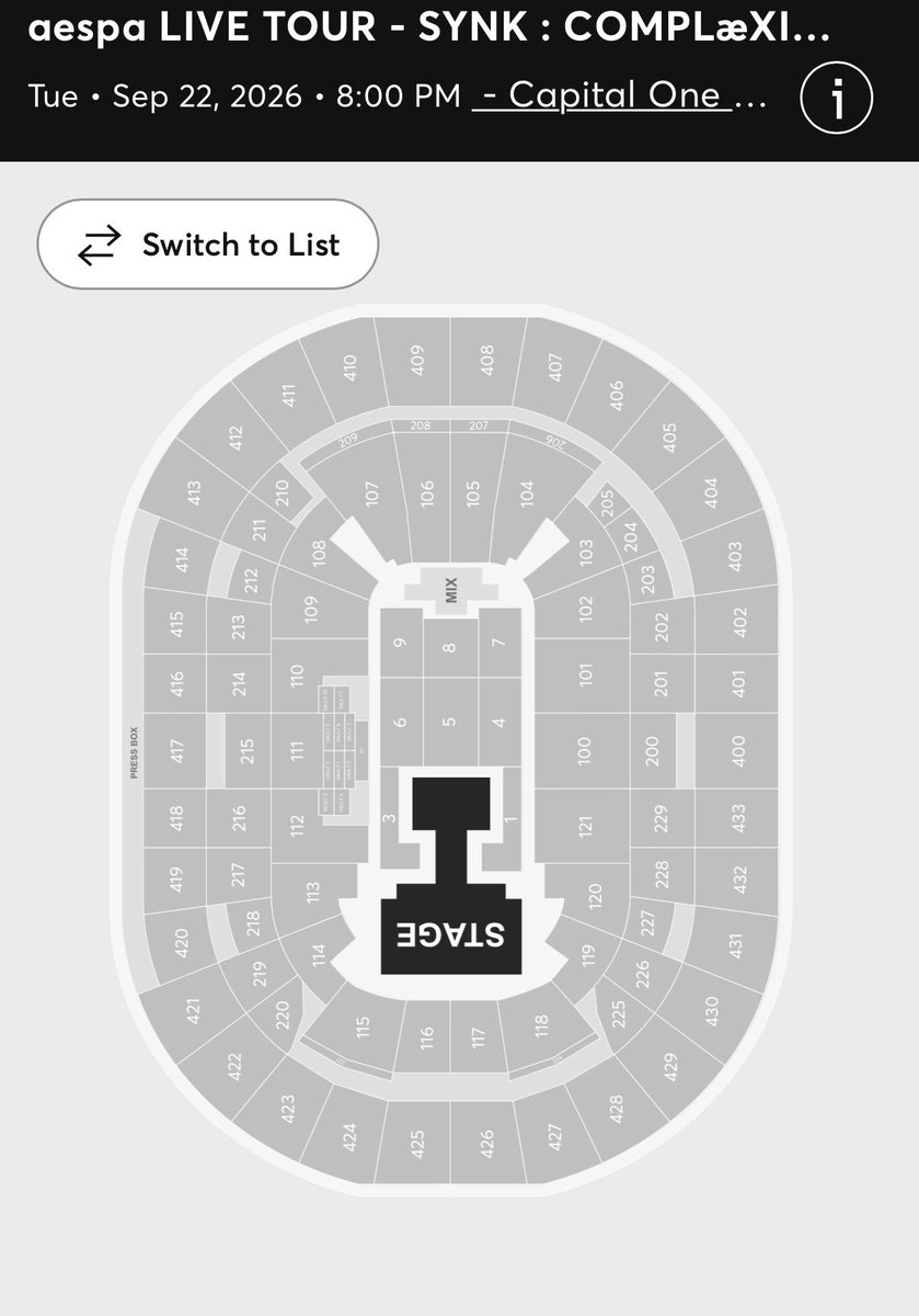 aespatouring's tweet photo. AESPA SYNK:COMPLÆXITY TOUR

SOLD OUT 🚨
🇺🇸 Washington, DC
📆 September 22, 2026
🏟️ Capital One Arena
🎟️ Tickets available: 0 
📈 Sale rate: 100%
💺 Est capacity: 11.237
🎫 Tickets sold: 11.237 https://t.co/kkaCue5rfL