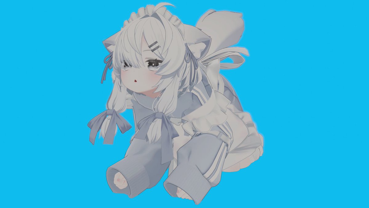 takehaya_VRC's tweet photo. おはたけ！

あっ！しろまふゆだ！

 #真冬3D  #VRChat https://t.co/hBByk1DKek