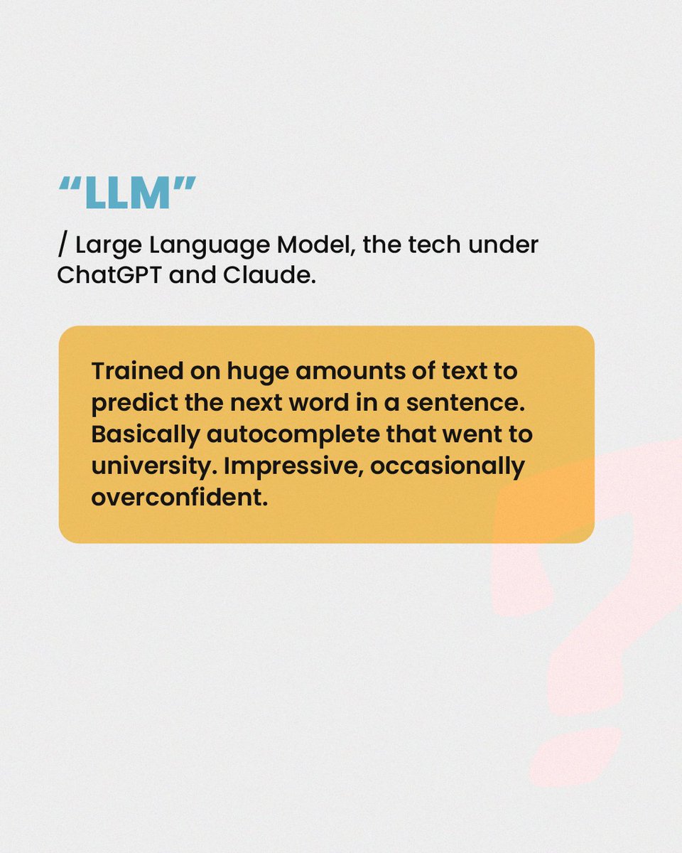 Conn3ctedTech's tweet photo. Nodding along in meetings but have no idea what half the AI terms mean?
We feel you.
We put together 5 terms to get you through the next conversation without faking it.
Part 2 is coming.
Save this one so you don't lose it π
π
https://t.co/Xw4PoHTsMn
#Conn3cted https://t.co/kmyVMIufPv