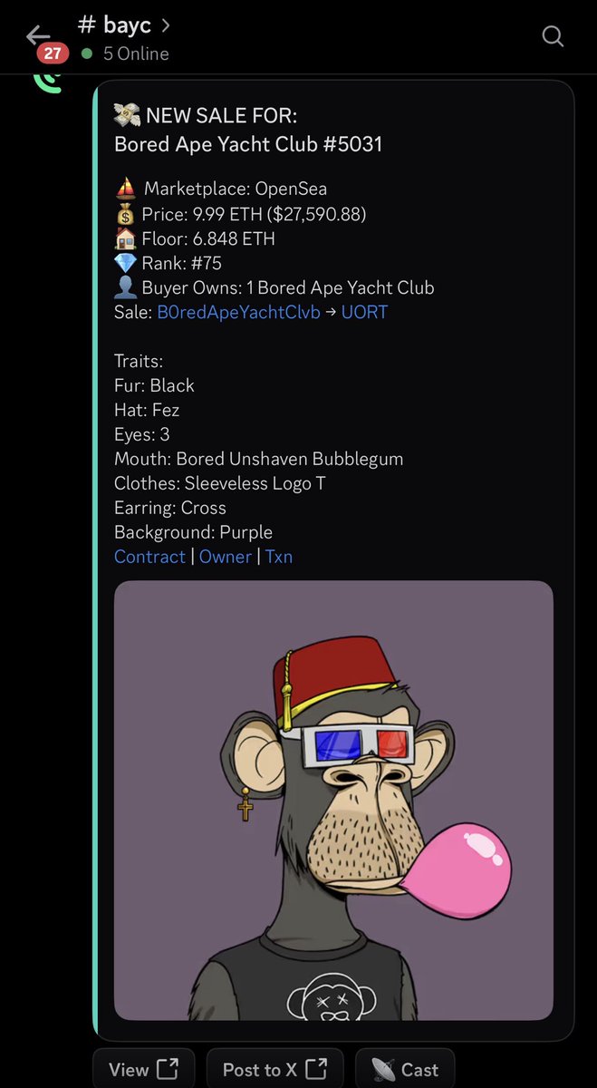 CastBotOfficial's tweet photo. Dope ape 🦍 

Dope alert 🗣️ https://t.co/xbv7Nl2Weh