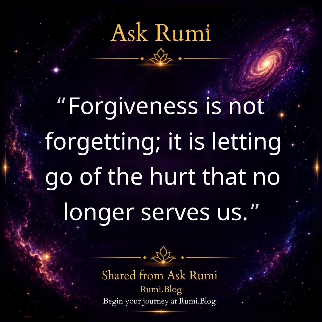 AskRumiNow's tweet photo. ---
"What if the heaviness in your heart is simply a stone waiting to be set down?"

Imagine carrying a burden so heavy that it dims the light in your soul. We all know this weight, the echoes of past wounds that linger like shadows, longing for release.

Forgiveness isn’t merely a fleeting moment; it’s a profound journey of unshackling ourselves from the chains of our pain. When we embrace this grace, we don’t just let go of stones—we transform them into stepping stones of wisdom and strength. Each act of forgiveness becomes a powerful declaration: we choose to honor our hearts, not our hurts.

In this sacred journey, remember that releasing resentment is not just about freeing others; it’s a precious gift to yourself—an invitation to reclaim your joy and breathe deeply once more. Let each breath be a reminder of the lightness that awaits you on the other side of forgiveness.
---

❤️ Share this with someone who may need this today.

✨ Continue your journey ↓

https://t.co/tnncrszkOe

#AskRumi #Forgiveness #Healing #SpiritualJourney #DailyInspiration