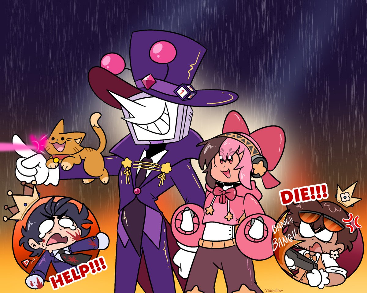 mimisillio's tweet photo. when the "deltarune thing" and aigis are being a supportive friend together during the zombie apocalypse

#partcrashers #sophist #vernias #kingofskill #tcnick3 https://t.co/Bd1QFyxv5c